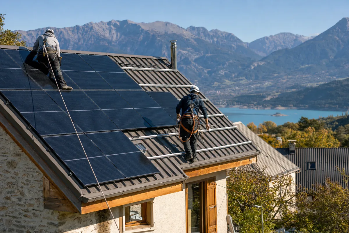 Installation de panneaux photovoltaïques